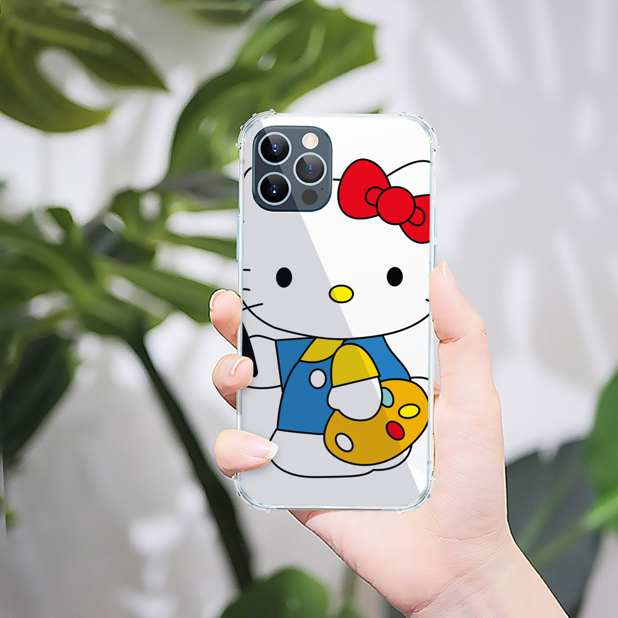 （画像用） Hello Kitty ハローキティ 【iPhone 12シリーズ対応】透明スマホケース（クリアソフトケース）